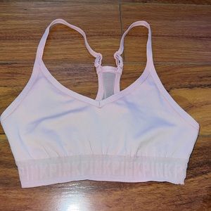 Light pink sports bra by PINK